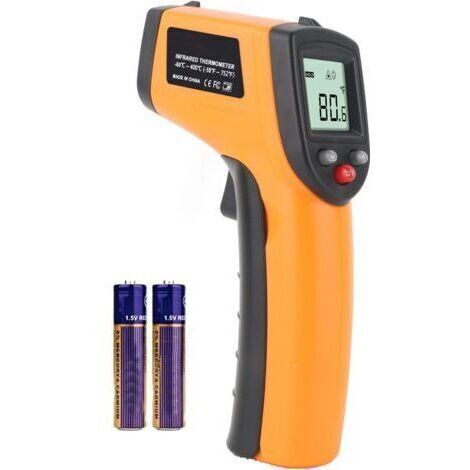 Thermomètre Infrarouge, Sans Contact Laser Thermomètre Infrarouge de -50°C à 550°C, Ecran LCD Rétroéclairé (Pas pour l'homme)