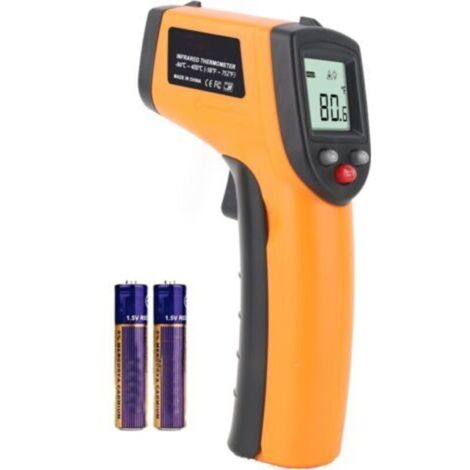 Thermomètre Infrarouge, Sans Contact Laser Thermomètre Infrarouge de -50°C à 550°C, Ecran LCD Rétroéclairé (Pas pour l'homme)