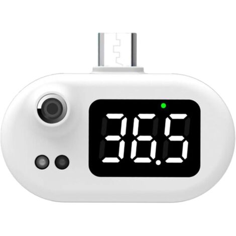 Thermomètre infrarouge sans contact USB pour smartphone iPhone, facile à utiliser