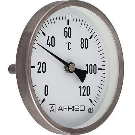 Thermometre inox, 0 - 120°C 1/2, 63 mm, tube de protection 40 mm
