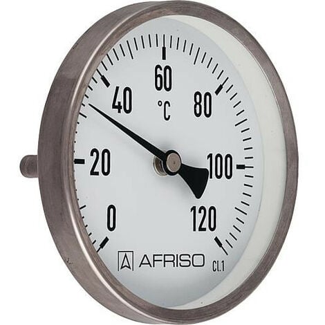 Thermometre inox, 0-120°C, 1/2, 80 mm, tube de chauffage 63mm