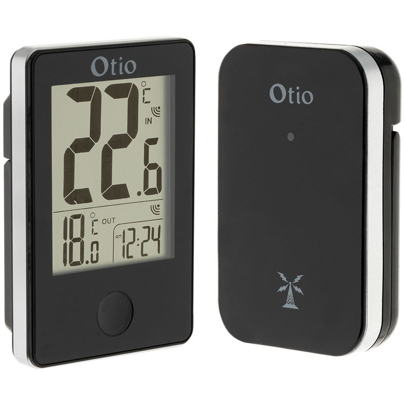Otio - Thermomètre int/ext sans fil Noir Noir