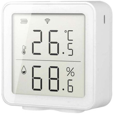 Thermomètre intelligent d'extérieur avec Wi-Fi, moniteur d'humidité et de température, écran LCD numérique, utilisation intérieure et extérieure