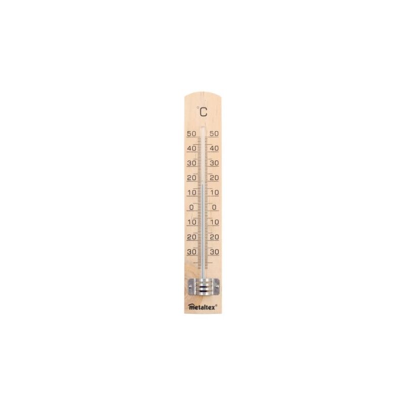 Metaltex - 298005 thermomètre en bois pour l'intérieur 18 cm
