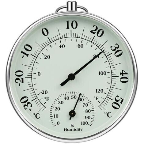 Thermomètre intérieur/extérieur 10 cm, thermomètre d'humidité intérieur/extérieur, moniteur de température de l'air intérieur/extérieur, thermomètre d'humidité de climatisation, indicateurs de jauge