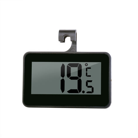 Thermomètre intérieur/extérieur haute précision dans un thermomètre électronique étanche à la température compact/léger/portable，Noir