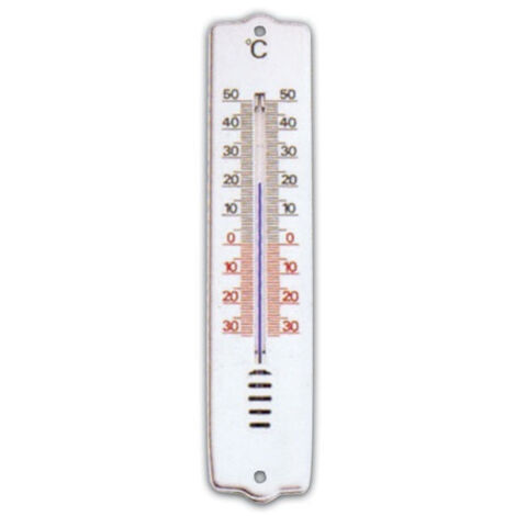 Thermomètre intérieur/extérieur plastique blanc - METALTEX