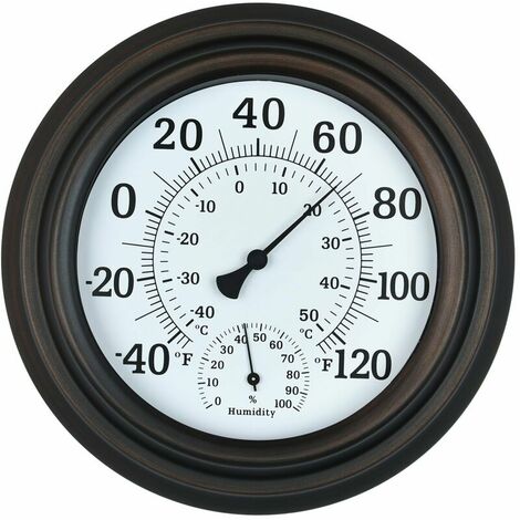 Thermomètre Intérieur Extérieur Un Grand Thermomètre Et Hygromètre Mural De 8 Pour Patio Est Nécessaire Pour Vous Permettre De Voir La Température Et L'Humidité De La Journée À Distance，HANBING