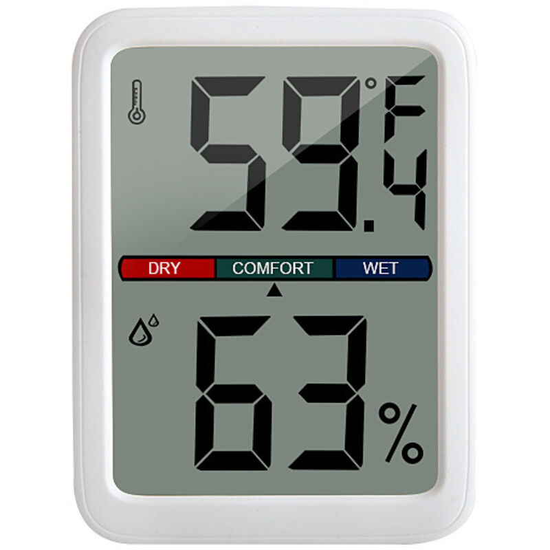 Thermometre Interieur Maison avec Grosses Lettres Thermomètre Hygromètre avec 4,1' Écran LCD Temperature Interieur Longue Duré Thermometre Digital