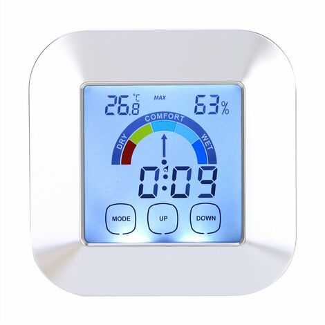 Thermomètre intérieur sans Fil, jauge d'humidité Moniteur de température et d'humidité Hygromètre numérique avec écran Tactile et Dos magnétique