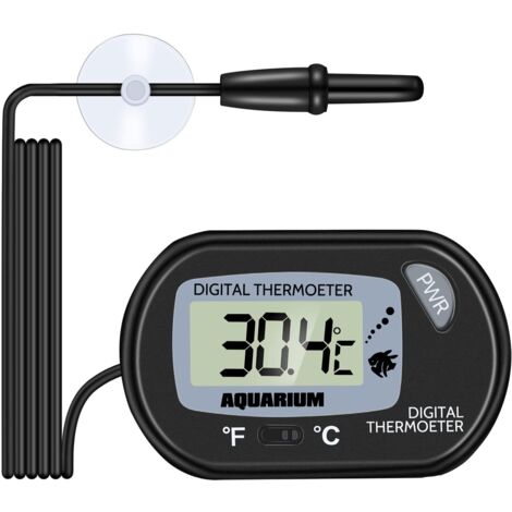 Thermomètre LCD Digital pour Aquarium - Avec Ventouse Et Sonde à Immersion Terrarium 1PCS