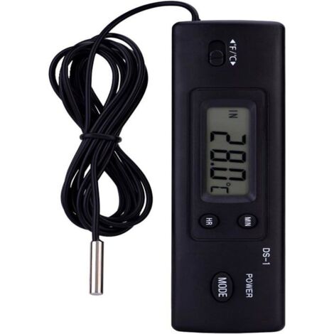 Thermomètre LCD numérique de mesure de température et d'humidité, capteur de sonde filaire pour réfrigérateur, aquarium, climatiseu