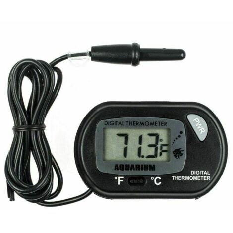 Thermomètre LCD numérique pour aquarium avec détecteur de température et ventouse