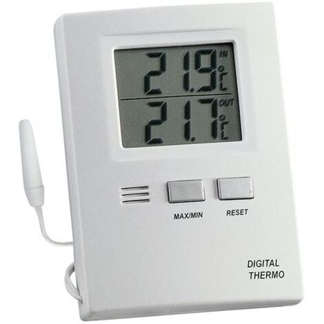 Thermomètre Max-Min. électronique plastique, Blanc