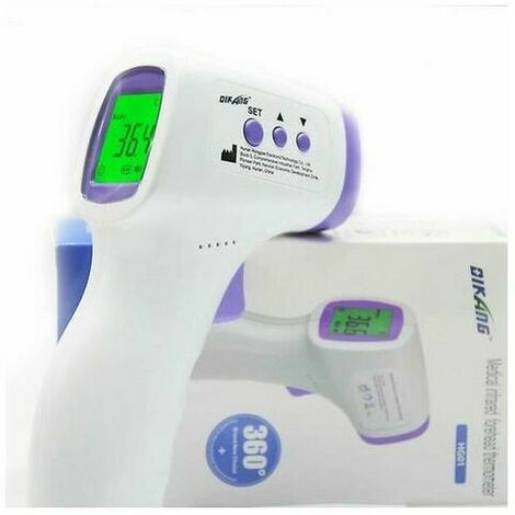 Thermomètre Frontal Adulte, Wawech Thermometre Infrarouge pour Adulte  Enfant, Thermometre sans contact, Écran LCD, Fonction M