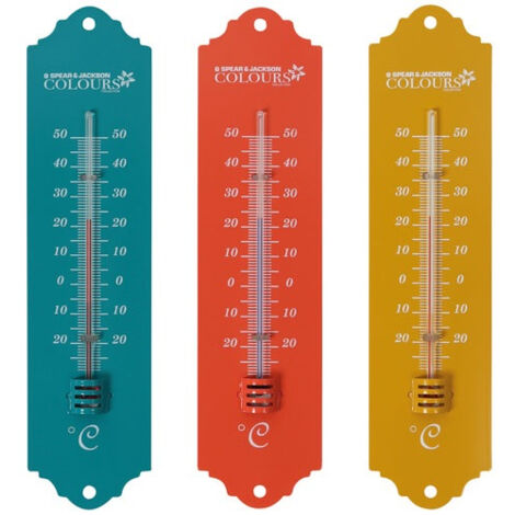 THERMOMÈTRE MÉTAL 20CM COLORIS ASSORTIS SPEAR & JACKSON 508284