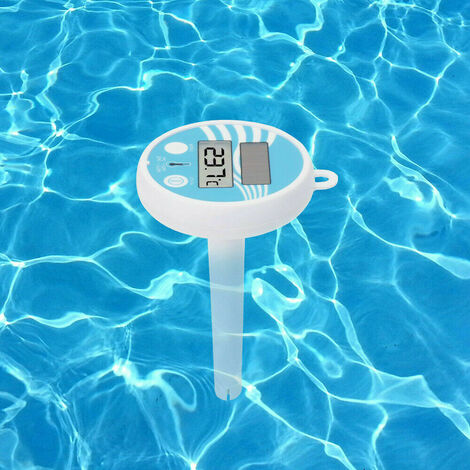 Thermomètre numérique à énergie solaire ，Thermomètre de piscine flottant, Thermomètre de Piscine，pour surveiller la température de l'eau de la Piscine, du Bassin ou du Jacuzzi Thermomètre de Piscine n