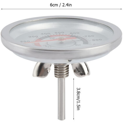 Thermomètre numérique BBQ LCD incrustable - Mini thermomètre fumoir avec fil inox résistant