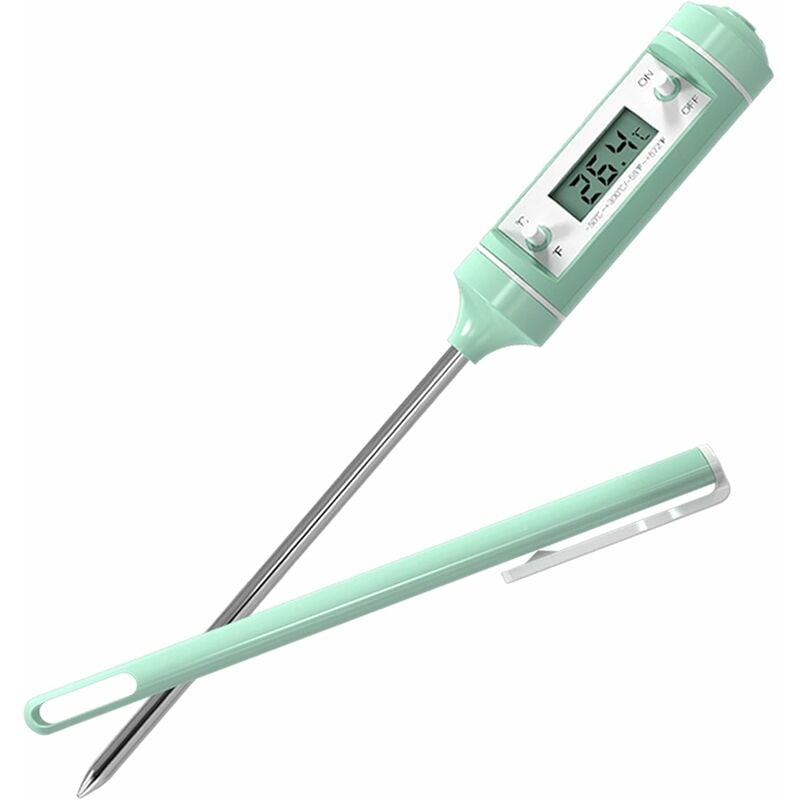 Memkey - Thermomètre numérique de cuisine pour aliments pour bébés, thermomètre alimentaire avec écran lcd et longue sonde pour lecture instantanée