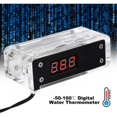 Thermomètre numérique eau 50-100℃ précis avec affichage rouge pour contrôle température liquide en temps réel