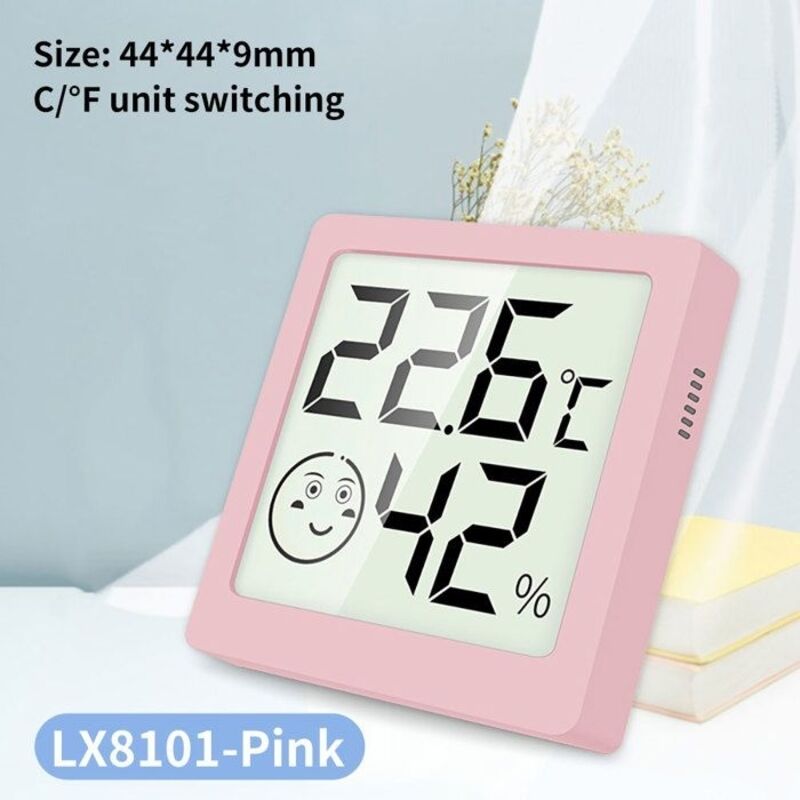 Thermomètre Numérique Hygrometre Grand cran Aimant D'adsorption Température Humidité M tre pour Int rieur Ext rieur Station rose