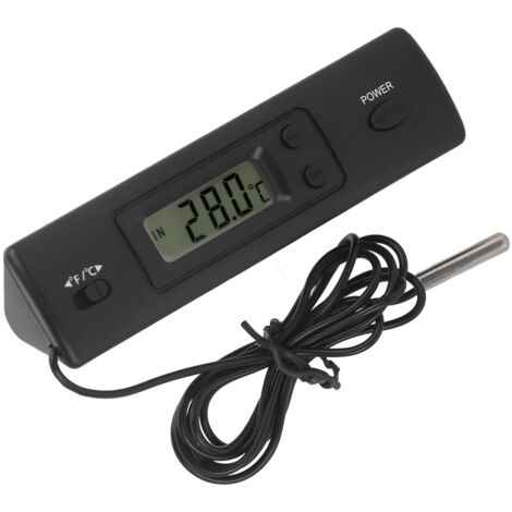 Thermomètre numérique LCD avec sonde filaire pour réfrigérateur et congélateur