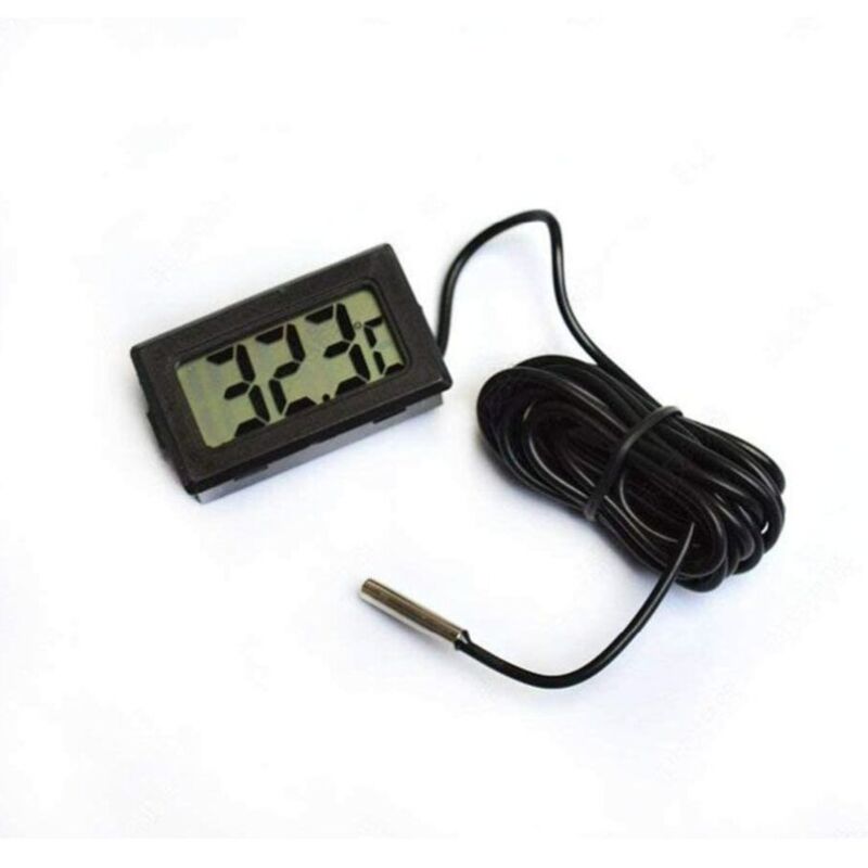 Thermomètre numérique lcd moniteur de température avec sonde extérieure étanche pour réfrigérateur / congélateur - aquarium, aquarium à température
