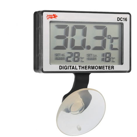 Thermometre Numerique Lcd Pour Aquarium 0 ° C 50 ° C Alarme De Temperature Haute / Basse