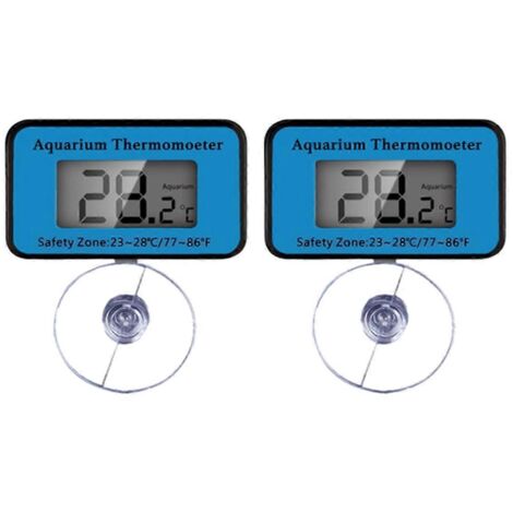 Thermomètre numérique LCD pour aquarium avec ventouse de mesure (voir image)