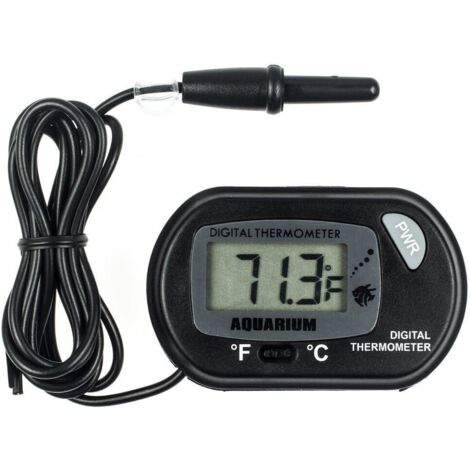 Thermomètre numérique LCD pour aquariums, bassins à poissons, terrariums, etc.