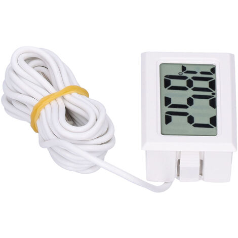 Thermomètre numérique Mini LCD Instrument de mesure de température électronique filaire FY13001White