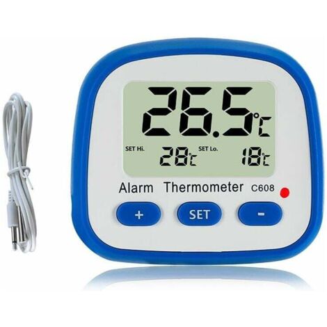 Thermomètre numérique pour réfrigérateur et congélateur - Avec aimant et support