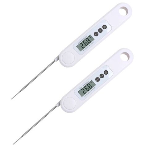 Thermomètre numérique pour une lecture instantanée de la viande et des aliments - Thermomètre pour la cuisson, les grillades, la pâtisserie, la confiserie, les liquides, les bains, le lait-AquaForge