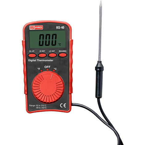 Thermomètre numérique RS PRO RS40, 1 voie de mesure ( Prix pour 1 )