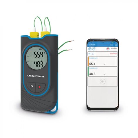 Thermomètre numérique SAUERMANN, 2 voies de mesure pour K ( Prix pour 1 )