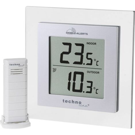 Thermomètre numérique Techno Line MA 10450 argent, transparent S896731
