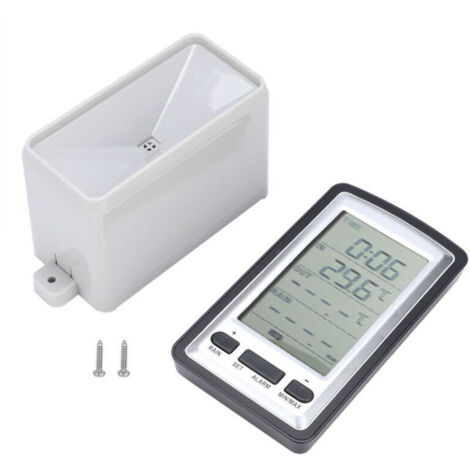 Thermomètre numérique température intérieur/extérieur, station météo avec capteur à distance, jauge de pluie, récepteur.