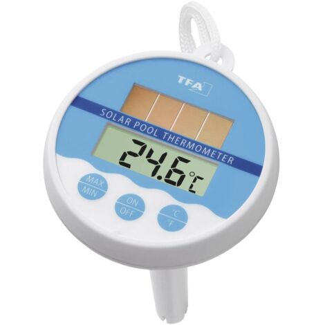 Thermomètre de piscine TFA Dostmann Solar blanc X45975