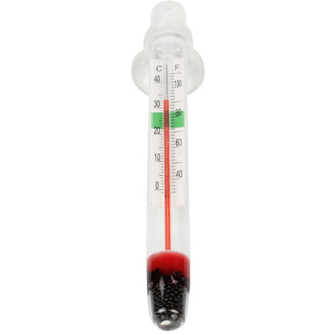 Thermomètre pour Aquarium Flottant Thermomètre pour Eau Mini thermomètre Thermomètre pour Eau Flottant Vertical Plage de Mesure de température Anti-Chute Flottante: 0-40 degrés