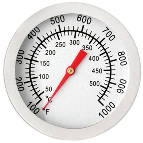 Thermomètre pour Barbecue. Thermomètre de Four en Acier Inoxydable Max 500°C/1000°F Affichage analogique Thermomètre pour Four. Four à Pizza. Four à Bois
