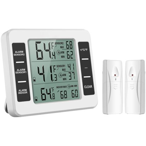Thermomètre pour réfrigérateur, thermomètre numérique pour congélateur avec moniteur de température