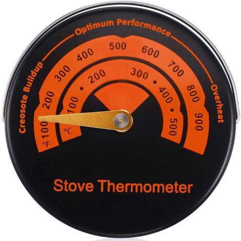 Thermomètre pour ventilateur de cheminée Termómetro magnético para horno, medidor de temperatura del horno para leña y leña para la chimenea