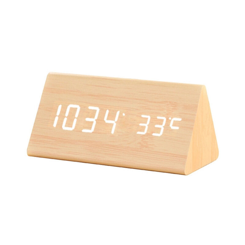 Thermomètre prisme finition effet pin naturel - Otio