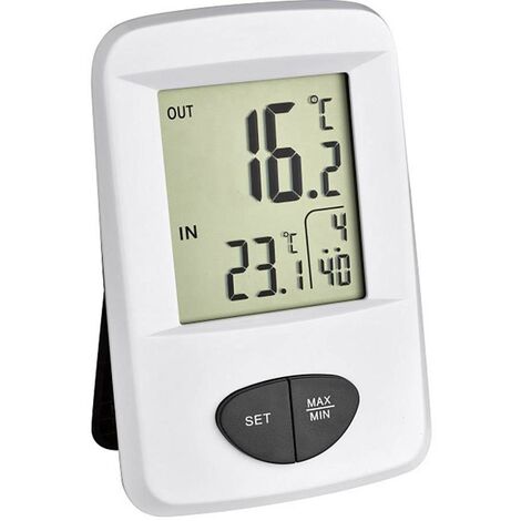 Thermomètre radiopiloté TFA Dostmann Base blanc S264551