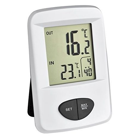 Thermomètre radiopiloté TFA Dostmann Base blanc S264551