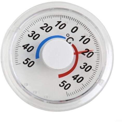 Thermomètre - Rond - Aiguille en métal - Intérieur et extérieur - Grand cadran