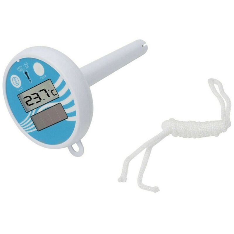 Thermomètre solaire de piscine numérique, thermomètre de piscine flottante, thermomètre de piscine incassable pour piscine intérieure et extérieure,