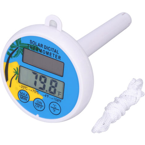 Thermomètre solaire minimum maximum de température de l'eau Affichage numérique pour la piscine spa de natation