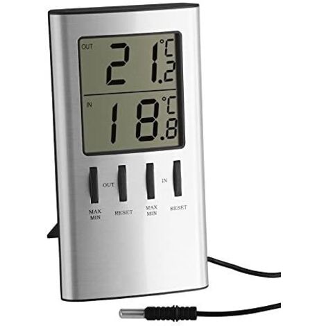 Thermomètre TFA Dostmann 30.1027 argent (métallisé) Y02349