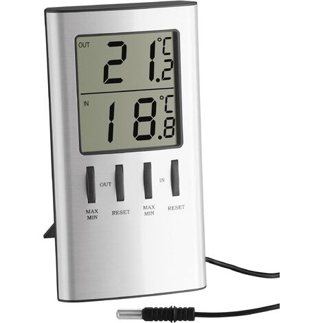 Thermomètre TFA Dostmann 30.1027 argent (métallisé) Y02349